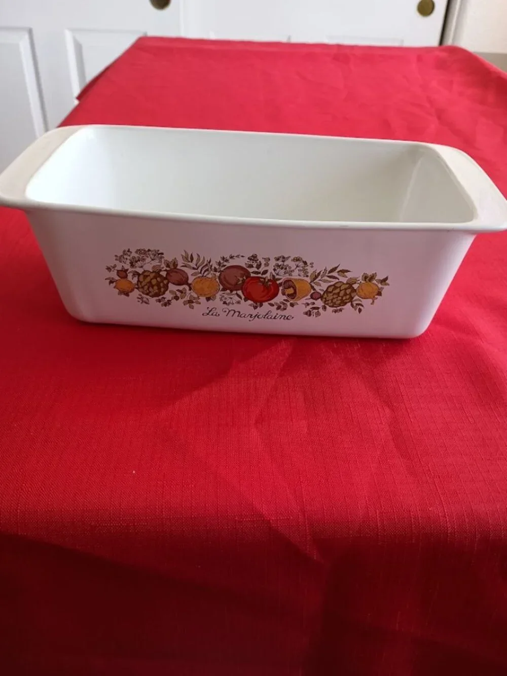 Vintage Corning Ware La Marjolaine Bread Meat Loaf Pan Spice of Life Patterm